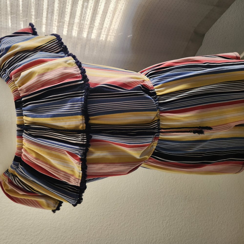 Striped Off-Shoulder Dress